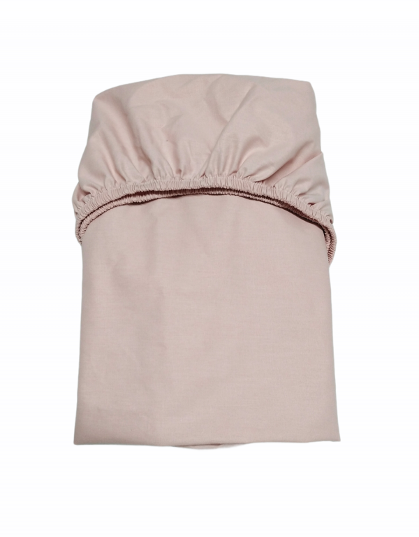Cearceaf cu elastic roz pudra 60 x 120 cm