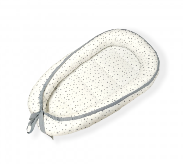 babynest alb stelute gri